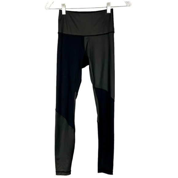 Lululemon Wunder Under High Rise Pants Cire Wrap Black Tights Leggings size 2 - Picture 1 of 10